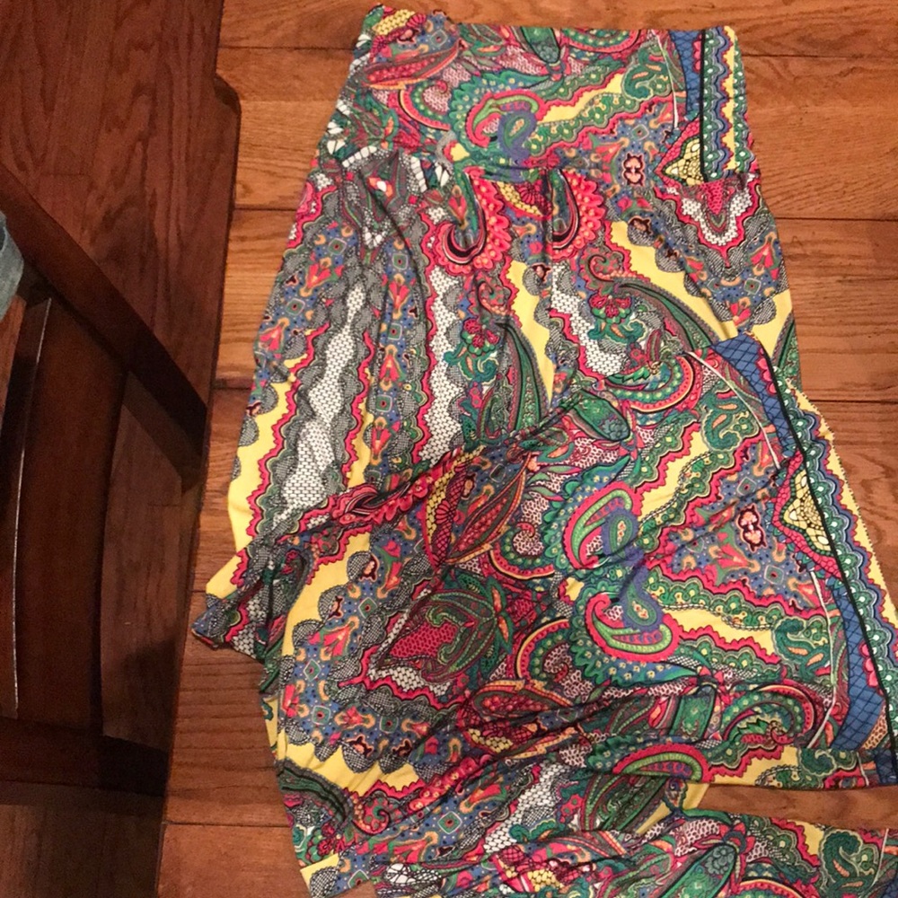 Bright colored palazzo pants